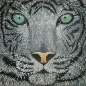 Tigre blanco - oil painting