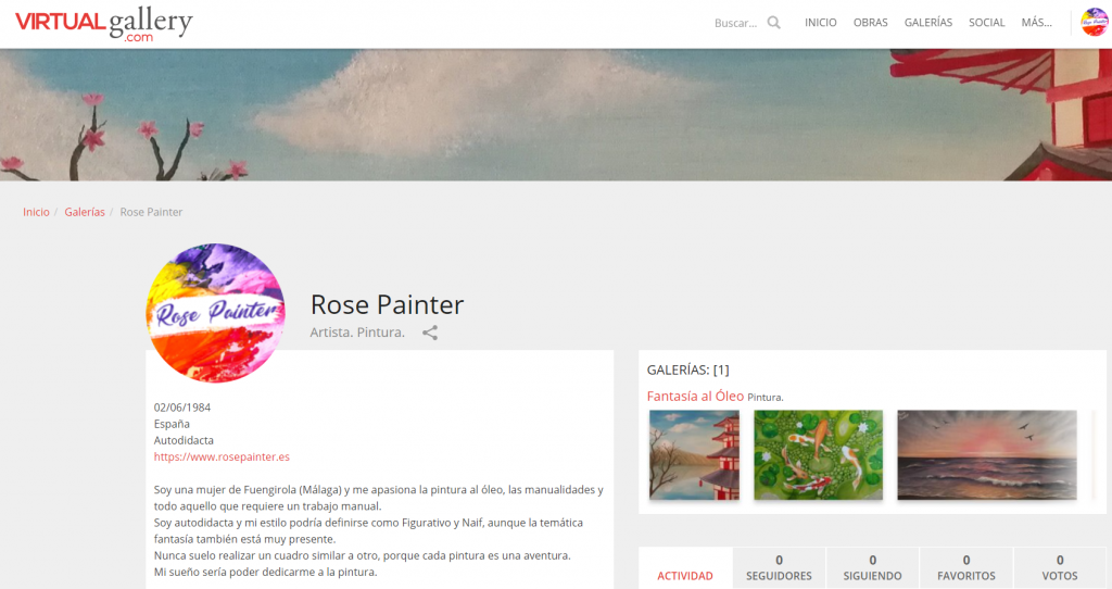 Rose Painter en Virtual Gallery